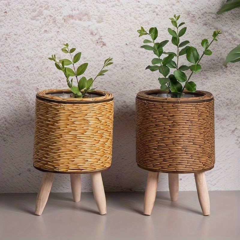 Charming Rustic Rattan Planter - Aloe Vera Pot ulasan dan harga