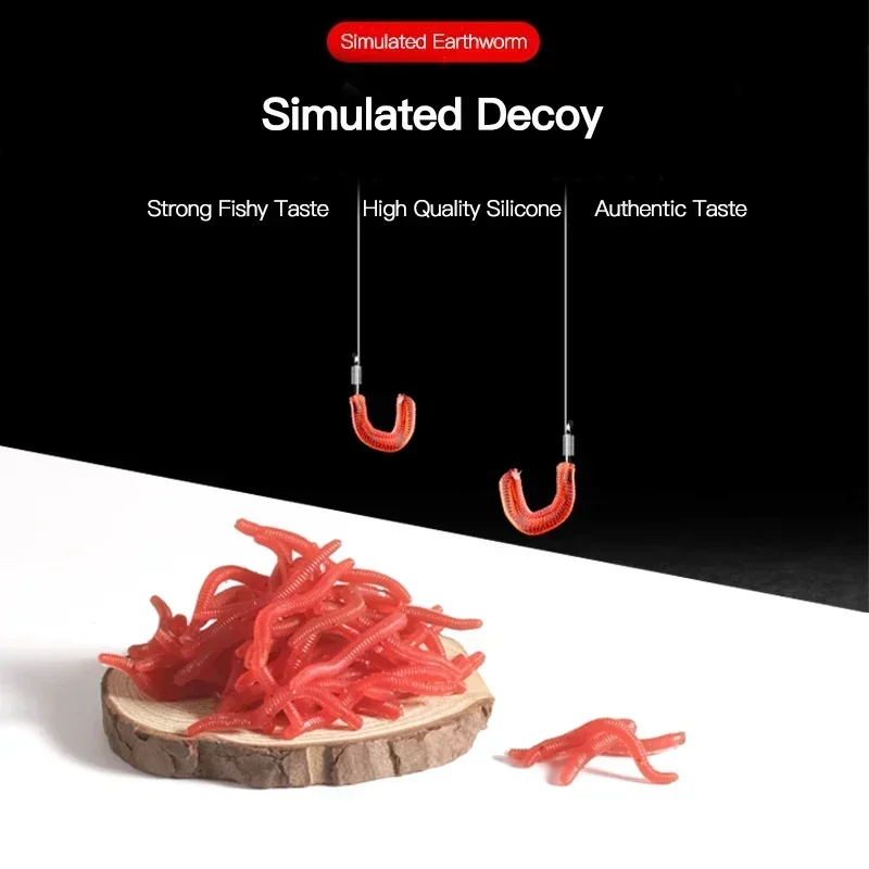 Lifelike Red Worm Soft Lure Ea - Aglaonema Red ulasan dan harga