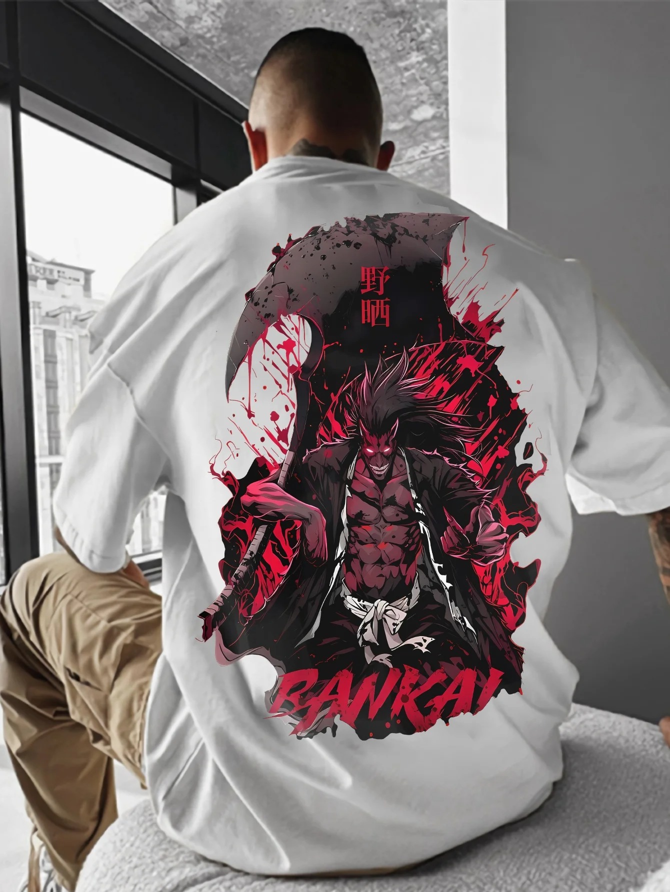 2026 BLEACH Kenpachi T-shirt A - Aglaonema Red ulasan dan harga