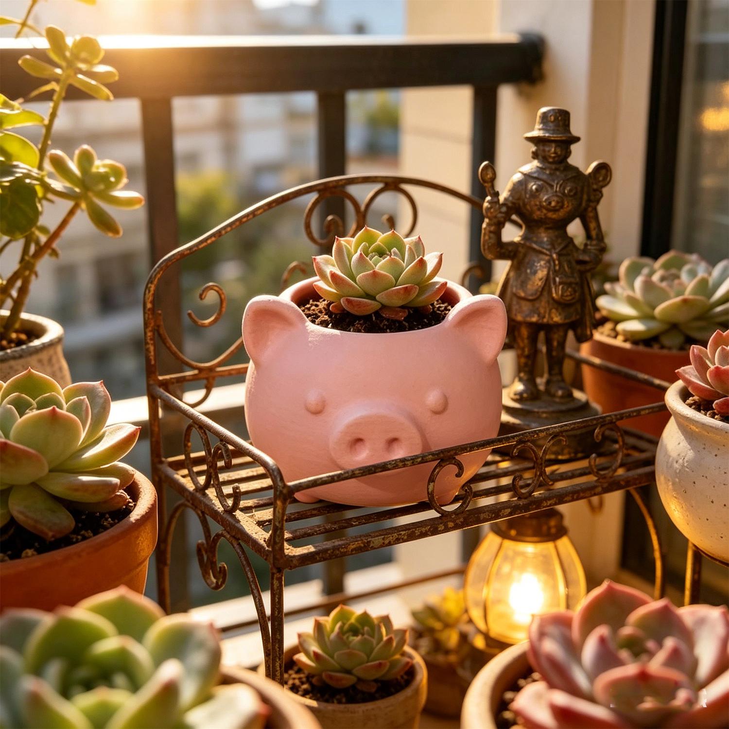10/1pcs 3D Printed Creative Pi - Echeveria Succulent ulasan dan harga