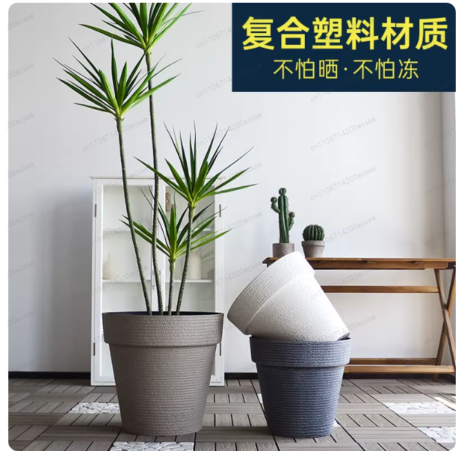 （just One）40x37cm Faux Ceramic - Aloe Vera Pot ulasan dan harga